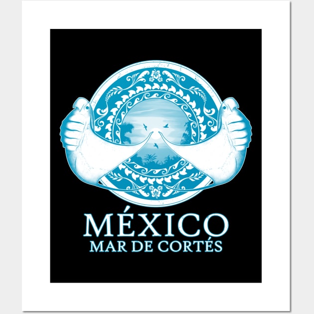 Manta Rays Mexico Sea of Cortez Wall Art by NicGrayTees